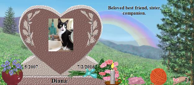 Diana's Rainbow Bridge Pet Loss Memorial Residency Image