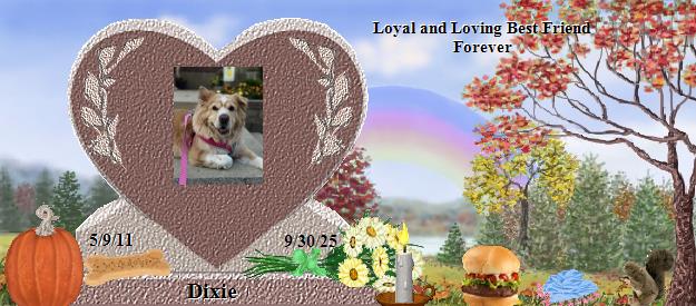 Dixie's Rainbow Bridge Pet Loss Memorial Residency Image