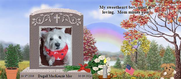 Dugall MacKenzie Mor's Rainbow Bridge Pet Loss Memorial Residency Image