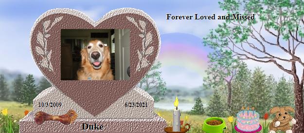 Duke's Rainbow Bridge Pet Loss Memorial Residency Image