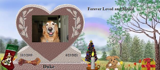 Duke's Rainbow Bridge Pet Loss Memorial Residency Image