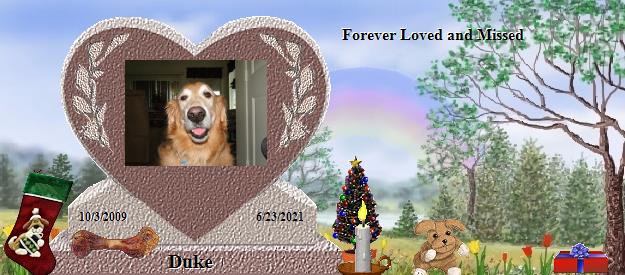 Duke's Rainbow Bridge Pet Loss Memorial Residency Image