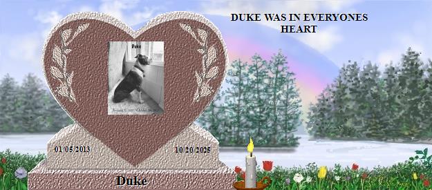 Duke's Rainbow Bridge Pet Loss Memorial Residency Image