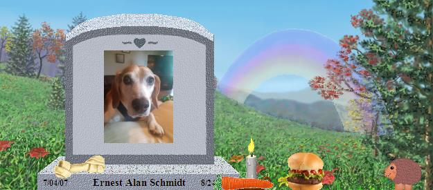 Ernest Alan Schmidt's Rainbow Bridge Pet Loss Memorial Residency Image