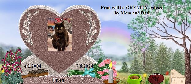 Fran's Rainbow Bridge Pet Loss Memorial Residency Image