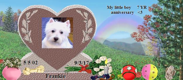 Frankie's Rainbow Bridge Pet Loss Memorial Residency Image