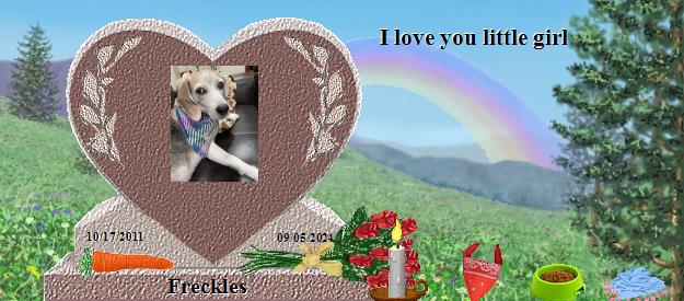 Freckles's Rainbow Bridge Pet Loss Memorial Residency Image