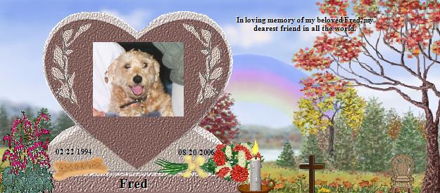 Fred's Rainbow Bridge Pet Loss Memorial Residency Image