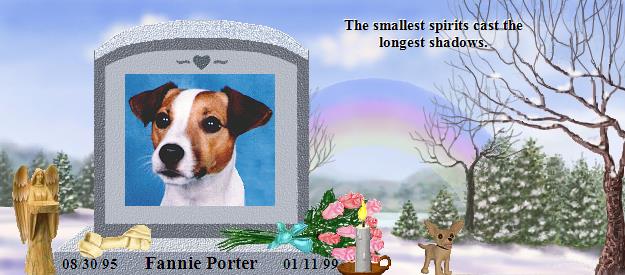 Fannie Porter's Rainbow Bridge Pet Loss Memorial Residency Image