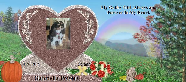 Gabriella Powers's Rainbow Bridge Pet Loss Memorial Residency Image