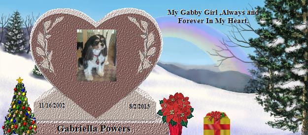 Gabriella Powers's Rainbow Bridge Pet Loss Memorial Residency Image