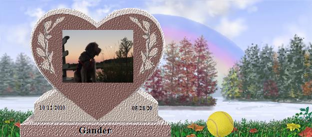 Gander's Rainbow Bridge Pet Loss Memorial Residency Image
