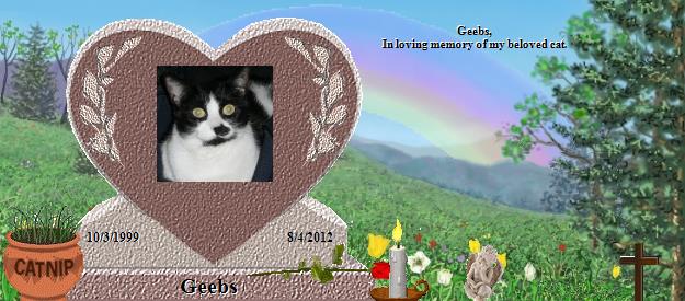 Geebs's Rainbow Bridge Pet Loss Memorial Residency Image