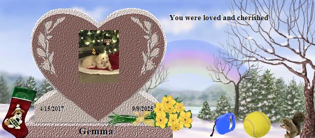 Gemma's Rainbow Bridge Pet Loss Memorial Residency Image