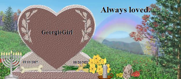 GeorgieGirl's Rainbow Bridge Pet Loss Memorial Residency Image