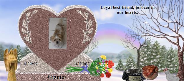 Gizmo's Rainbow Bridge Pet Loss Memorial Residency Image