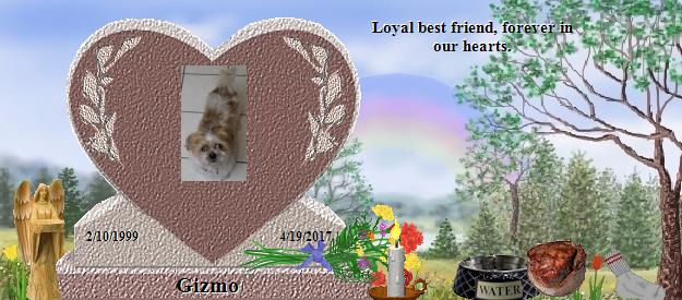 Gizmo's Rainbow Bridge Pet Loss Memorial Residency Image