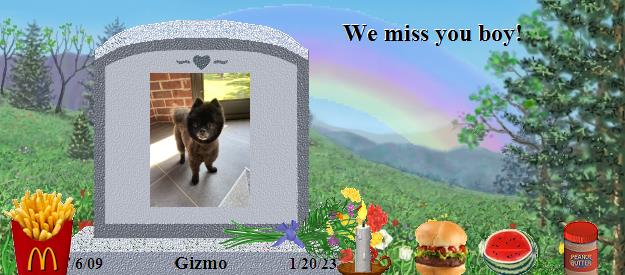 Gizmo's Rainbow Bridge Pet Loss Memorial Residency Image