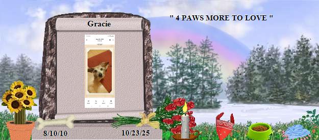 Gracie's Rainbow Bridge Pet Loss Memorial Residency Image