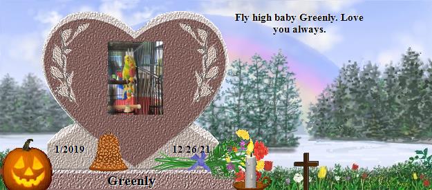 Greenly's Rainbow Bridge Pet Loss Memorial Residency Image