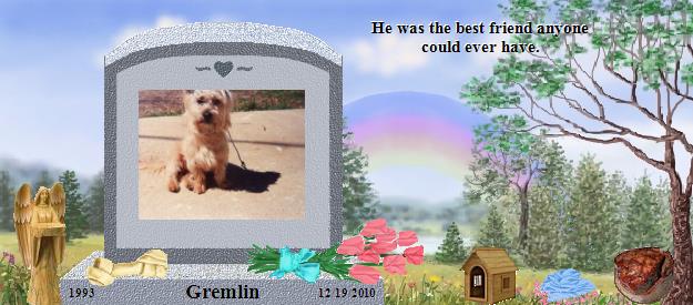Gremlin's Rainbow Bridge Pet Loss Memorial Residency Image