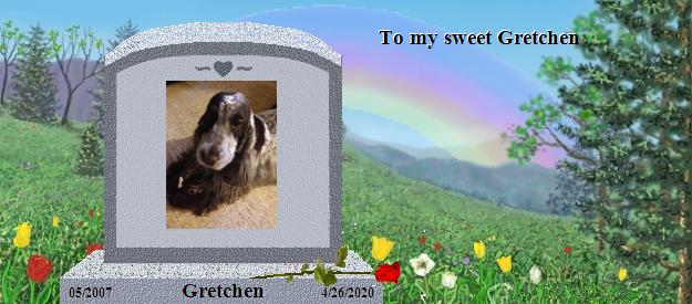 Gretchen's Rainbow Bridge Pet Loss Memorial Residency Image