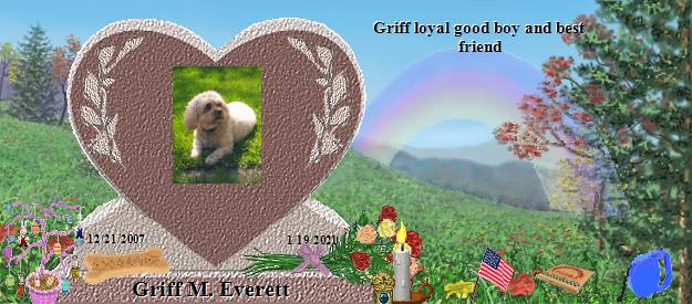 Griff M. Everett's Rainbow Bridge Pet Loss Memorial Residency Image