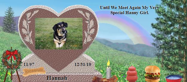 Hannah's Rainbow Bridge Pet Loss Memorial Residency Image