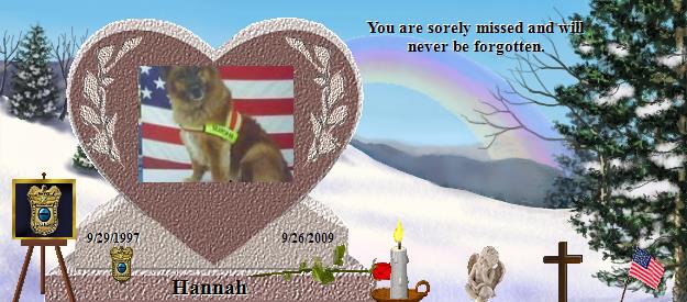 Hannah's Rainbow Bridge Pet Loss Memorial Residency Image