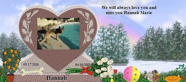 Hannah's Rainbow Bridge Pet Loss Memorial Residency Image