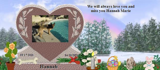 Hannah's Rainbow Bridge Pet Loss Memorial Residency Image