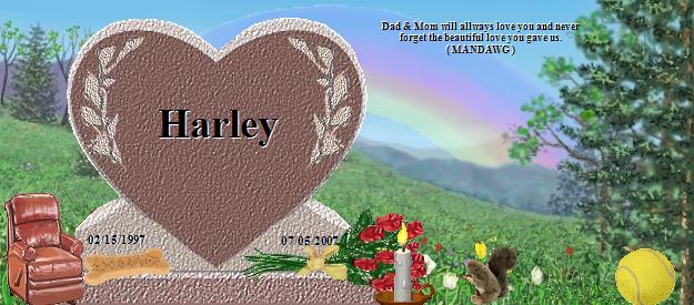 Harley's Rainbow Bridge Pet Loss Memorial Residency Image