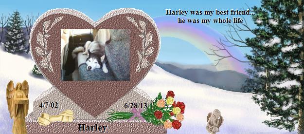 Harley's Rainbow Bridge Pet Loss Memorial Residency Image