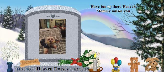 Heaven Dorsey's Rainbow Bridge Pet Loss Memorial Residency Image