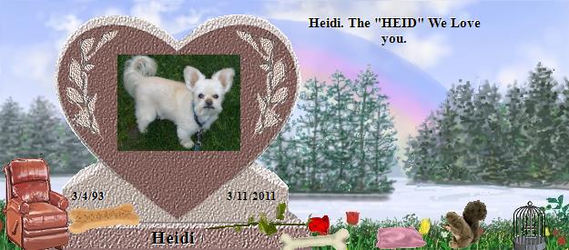 Heidi's Rainbow Bridge Pet Loss Memorial Residency Image