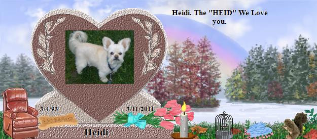 Heidi's Rainbow Bridge Pet Loss Memorial Residency Image