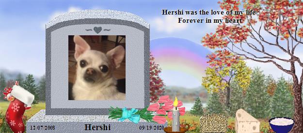 Hershi's Rainbow Bridge Pet Loss Memorial Residency Image