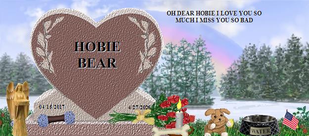 HOBIE BEAR's Rainbow Bridge Pet Loss Memorial Residency Image