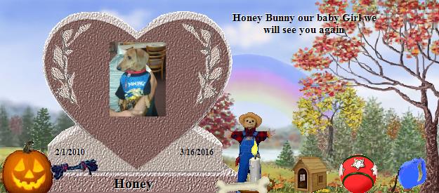 Honey's Rainbow Bridge Pet Loss Memorial Residency Image
