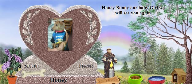 Honey's Rainbow Bridge Pet Loss Memorial Residency Image