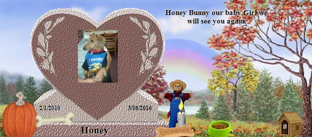 Honey's Rainbow Bridge Pet Loss Memorial Residency Image