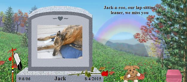 Jack's Rainbow Bridge Pet Loss Memorial Residency Image