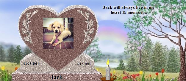 Jack's Rainbow Bridge Pet Loss Memorial Residency Image