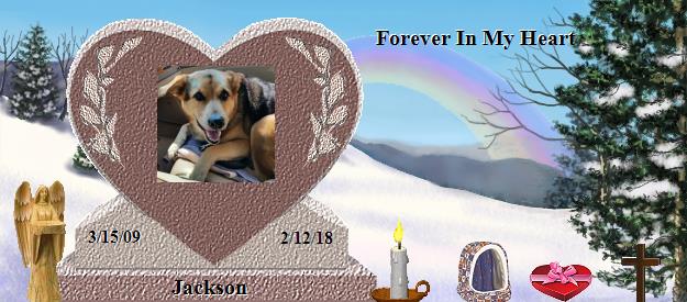 Jackson's Rainbow Bridge Pet Loss Memorial Residency Image