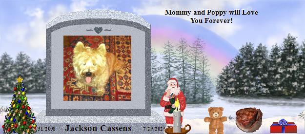 Jackson Cassens's Rainbow Bridge Pet Loss Memorial Residency Image