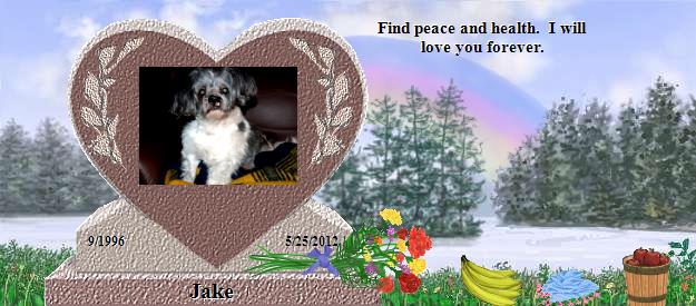 Jake's Rainbow Bridge Pet Loss Memorial Residency Image