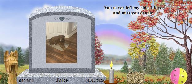 Jake's Rainbow Bridge Pet Loss Memorial Residency Image
