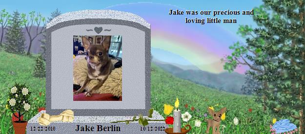 Jake Berlin's Rainbow Bridge Pet Loss Memorial Residency Image