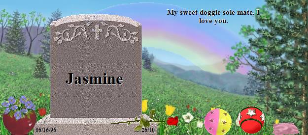 Jasmine's Rainbow Bridge Pet Loss Memorial Residency Image