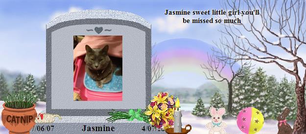 Jasmine's Rainbow Bridge Pet Loss Memorial Residency Image